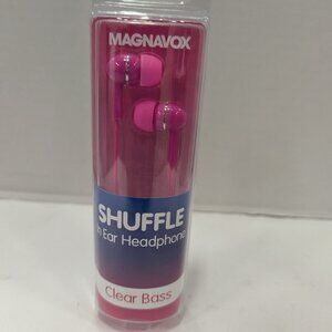 Magnavox MHP4850PK Wired Earbuds | 3.5mm Jack, Pink, 3 Sizes Included